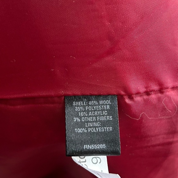 Express Y2k Black White Wool Blend Herringbone Coat Womens S - Picture 7 of 12